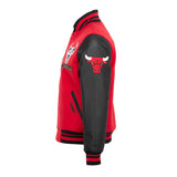 Pro Standard Chicago Bulls Pro Prep Rib Varsity Jacket - Red / Black