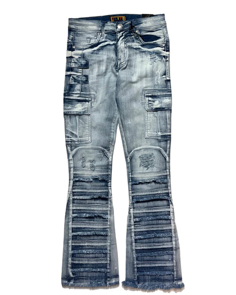Elite- Kids- Denim jeans Cargo - Navy Blue
