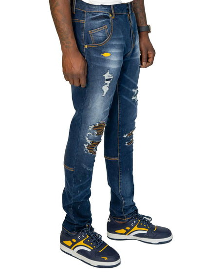 BLACK LEAF - JEANS - MEDUIM BLUE WASH