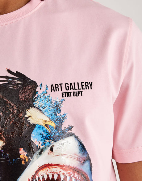 Eternity- T Shirt - Shark Eagle - Pink