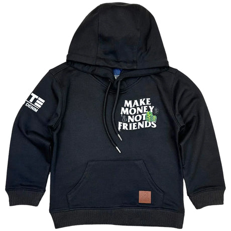 Elite Kids Hoodie - Make Money Not Friends - Black