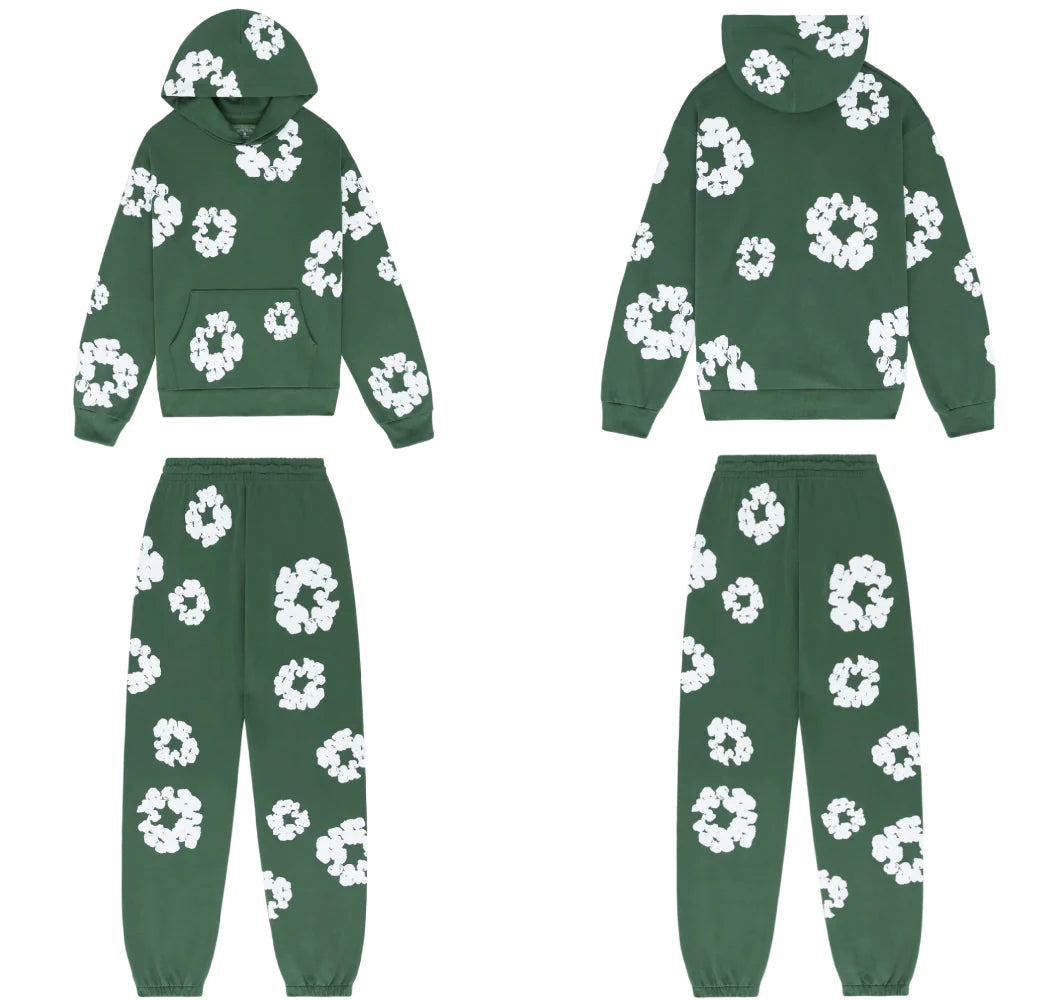 Denim Tears The Cotton Wreath Sweatsuit Green (Full Set) – DripNationIL