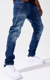 Jordan Craig - Jeans - Small Rips Sean - Deep Blue