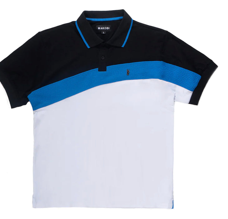 Makobi  - Polo - White black blue