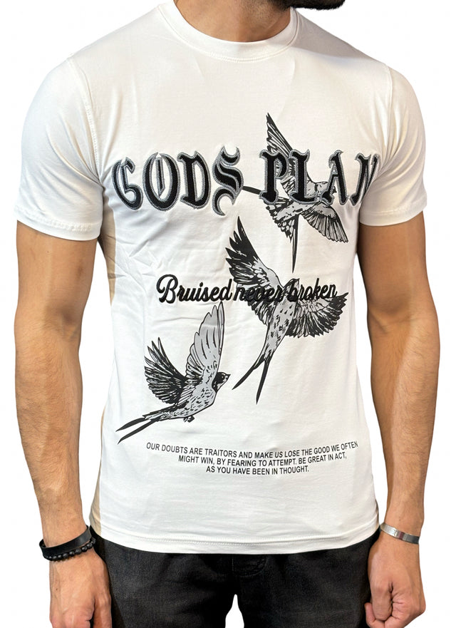 Focus T Shirt Gods Plan Applique Multi Colors