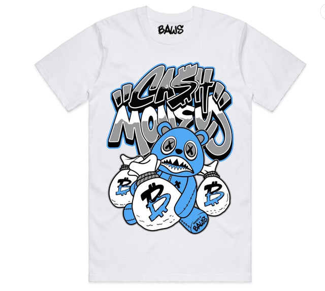 Baws - T Shirt - Cash Money - White / Grey