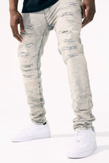 Jordan Craig Jeans - Crushed Rolled Sean - Bone White