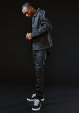 Jordan Craig- Jeans - Ross - Backed 3 D Jet Black - Wax