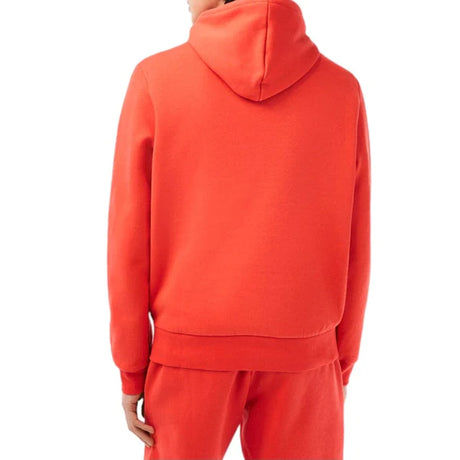 LACOSTE MEN'S FLEECE ORGANIC COTTON HOODIE ORANGE