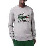 LACOSTE MEN'S CLASSIC FIT COTTON FLEECE SWEATSHIRT GREY