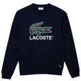 LACOSTE MEN'S CLASSIC FIT COTTON FLEECE SWEATSHIRT NAVY