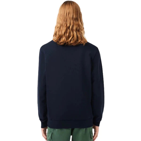 LACOSTE MEN'S CLASSIC FIT COTTON FLEECE SWEATSHIRT NAVY