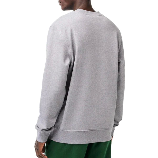 LACOSTE MEN'S CLASSIC FIT COTTON FLEECE SWEATSHIRT GREY