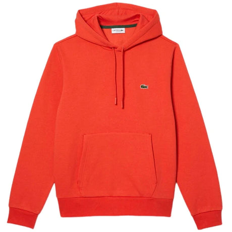 LACOSTE MEN'S FLEECE ORGANIC COTTON HOODIE ORANGE