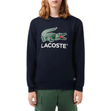 LACOSTE MEN'S CLASSIC FIT COTTON FLEECE SWEATSHIRT NAVY