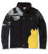 Jordan Craig - Kids  Denim Jacket - Pollen - Black/Yellow