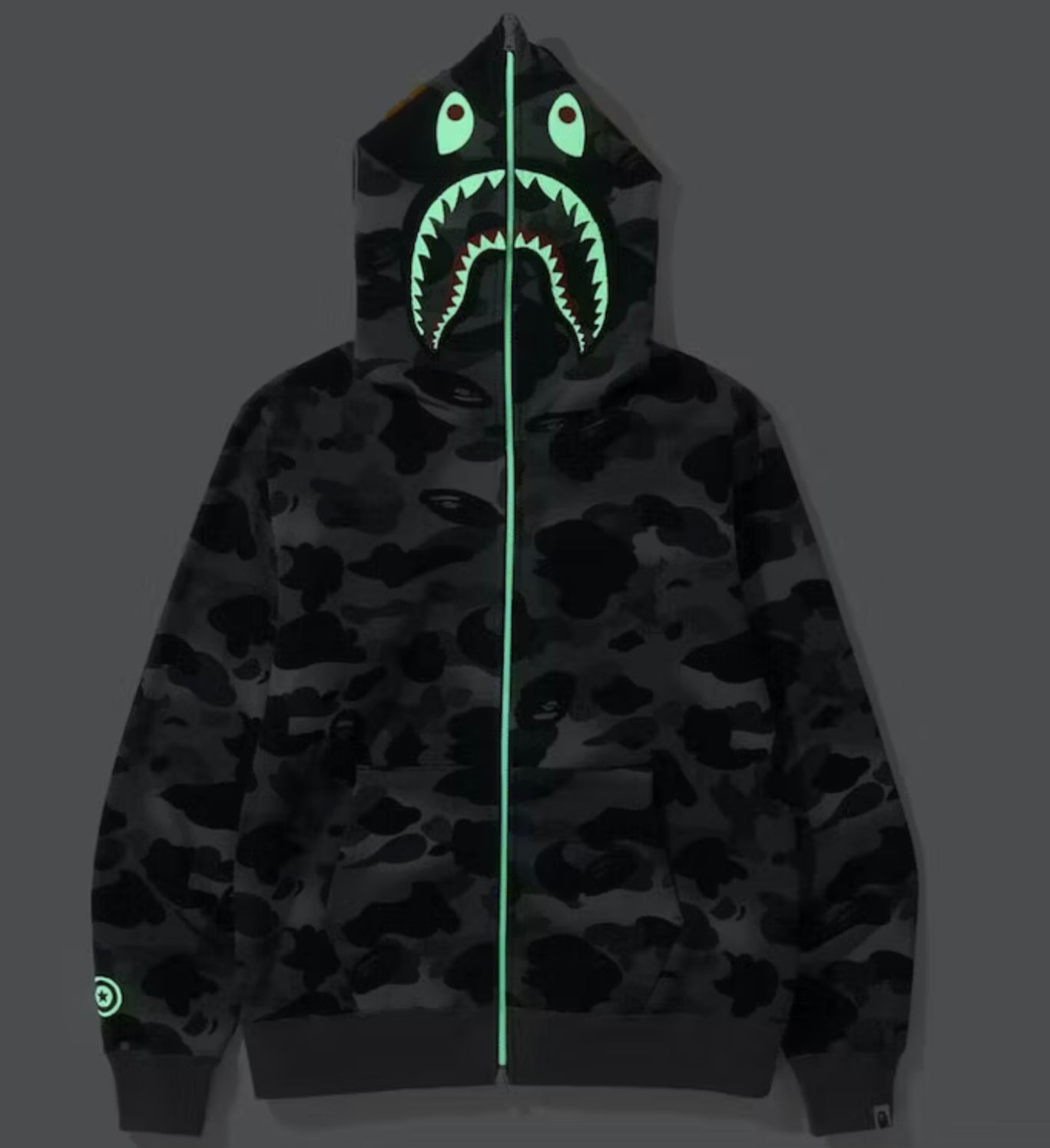 Bape Hoodie Double Face Black Camo DripNationIL