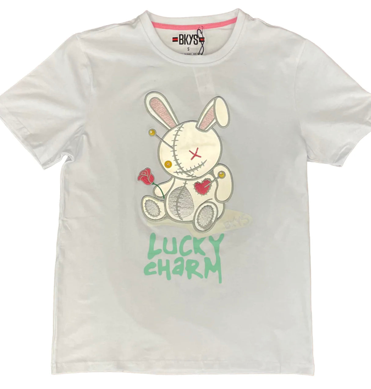 BKYS Shirt - Lucky Charm Bunny - Teal/Grey