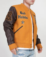 Roku Studio - Varsity Jacket - Bad Habits - Wheat / Brown