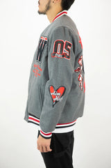 Rebel Minds - Varsity Jacket - Angel Melton - Charcoal