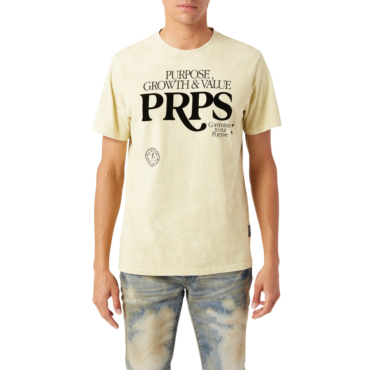 PRPS - T Shirt - Purpose Growth & Value - GREEN TAN