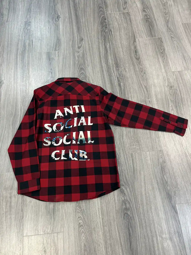 Anti Social - Flannel - Red Buffalo Plaid