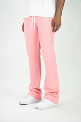 Rebel Mind - Fleece Stacked Pant - Pink