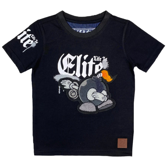 Elite- Kids- T Shirt - Life is Elite - Black