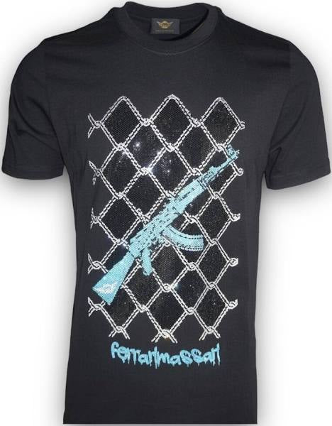 Ferrari Massari - Shirt -AK Rebel Baby - Black/ Baby Blue