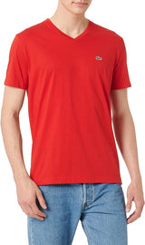 Lacoste - T Shirt - V Neck - Red