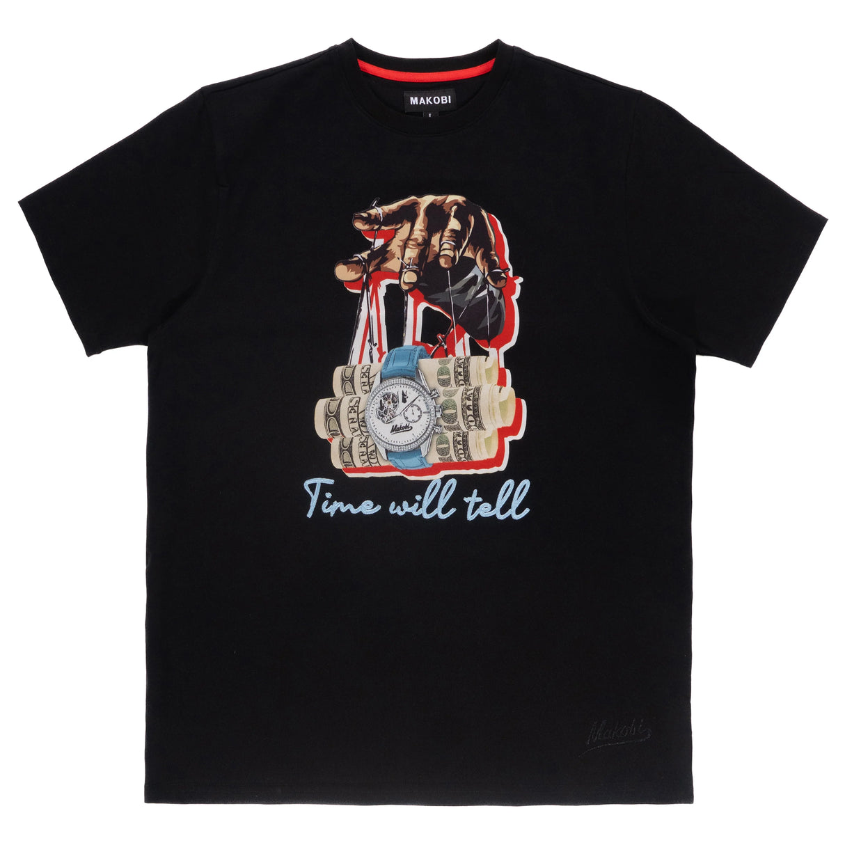 Makobi - T Shirt - Time Will Tell - Black