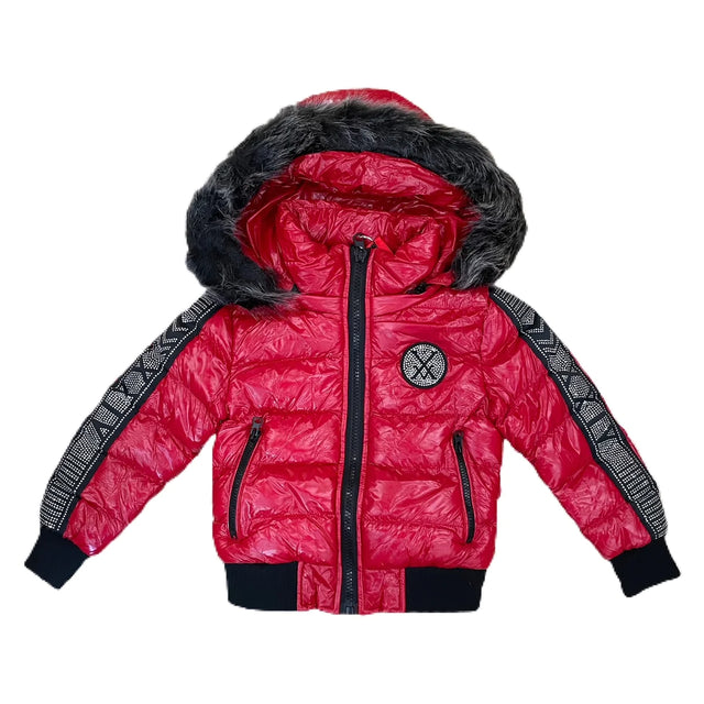 Robert Phillipe - Puffer Coat- Red / Black Strap