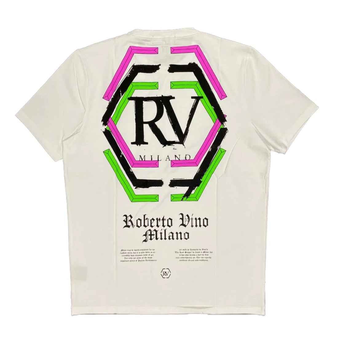 ROBERTO VINO MILANO - T-Shirt - Silicon Multi - White