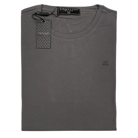 ROBERTO VINO MILANO - T-Shirt - Plain - Dark Grey