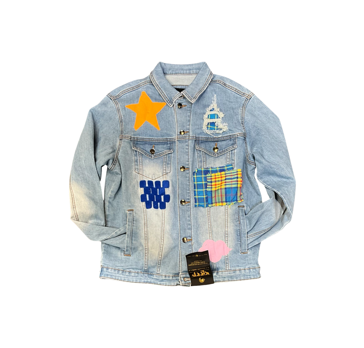 Kleep - Denim Set Jacket - Light Blue / Orange Star