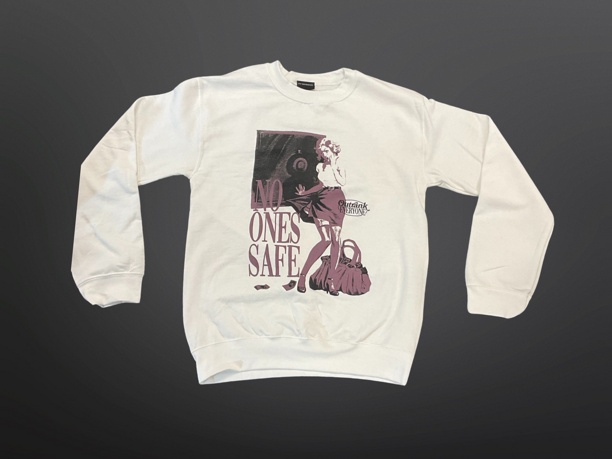 OutRank - Sweater - No One Safe - White