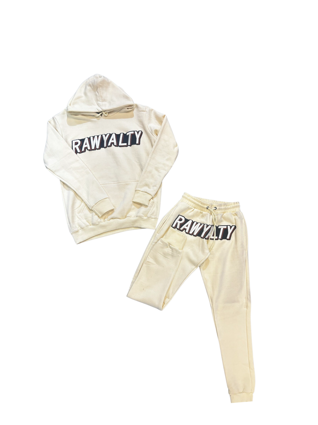 RAWYALTY - 3D Embroidery Hoodie And Jogger Set