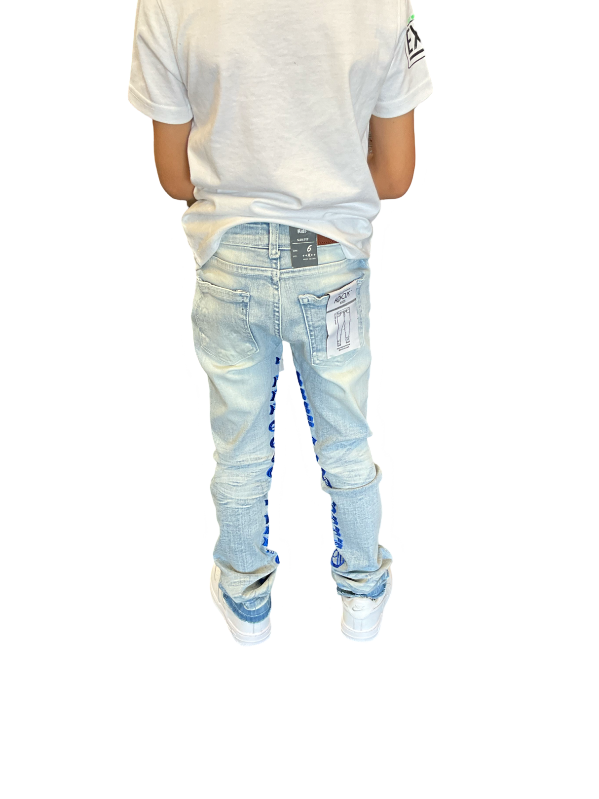 Focus - Kids Jeans - Feel Good Stacked - LT Wash / Navy