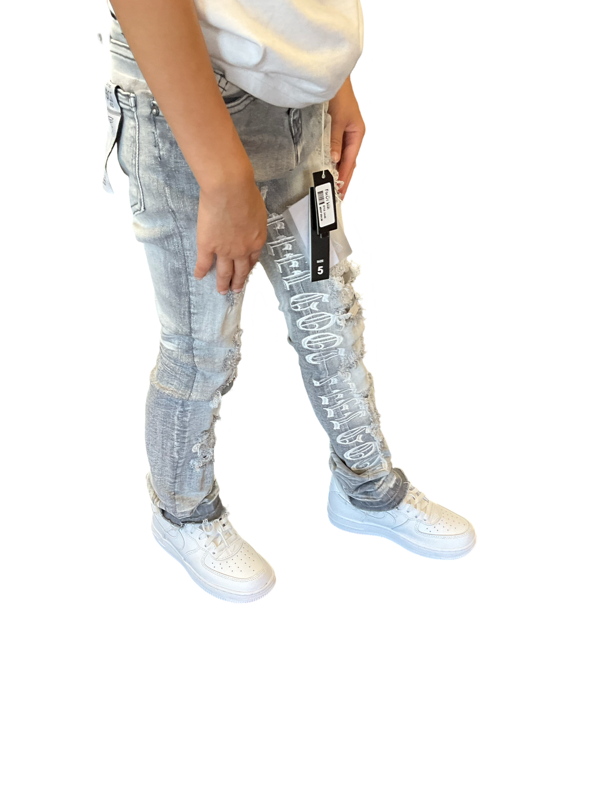 Focus - Kids Jeans - Feel Good Stacked - Grey