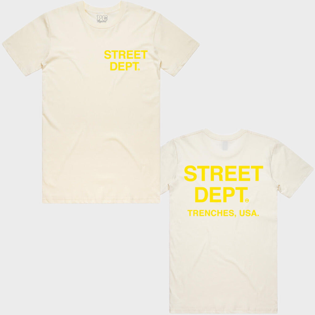 STREET DEPARTMENT T-SHIRT CREAM GOLDEN YELLOW