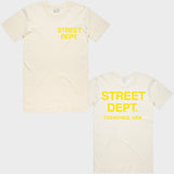 STREET DEPARTMENT T-SHIRT CREAM GOLDEN YELLOW