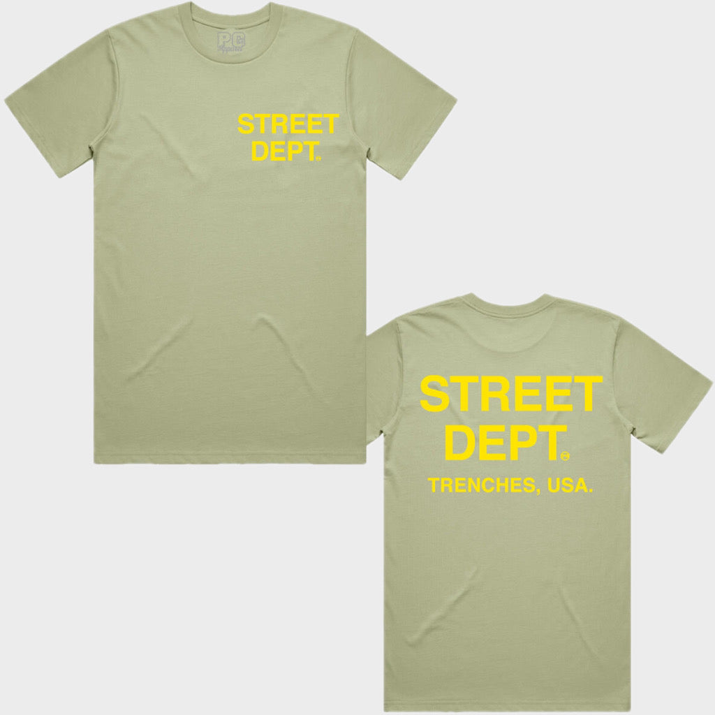 STREET DEPARTMENT T-SHIRT PISTACHIO GOLDEN YELLOW