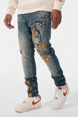 JORDAN AVIARY JEANS DESERT STORM FALLEN LEAVES