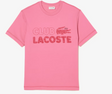 LACOSTE MEN’S VINTAGE PRINT ORGANIC COTTON T-SHIRT PINK