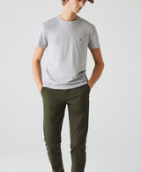 LACOSTE MEN'S CREW NECK PIMA COTTON JERSEY T-SHIRT GREY