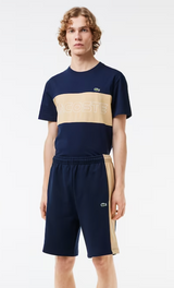 Lacoste Short Navy Beige Front View