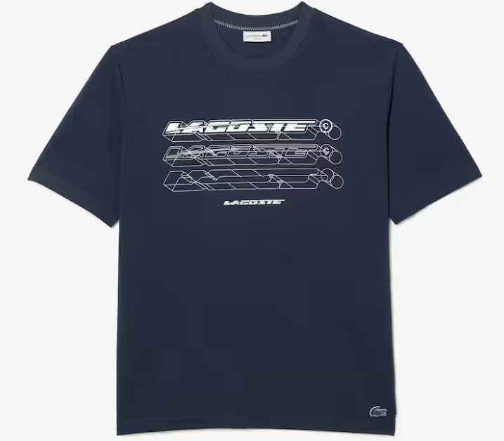 LACOSTE MEN’S LOOSE FIT ORGANIC COTTON PIQUÉ T-SHIRT NAVY