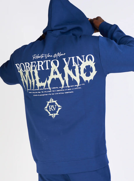 ROBERTO VINO MILANO - HOODIE - MILANO CITY - Navy Grey