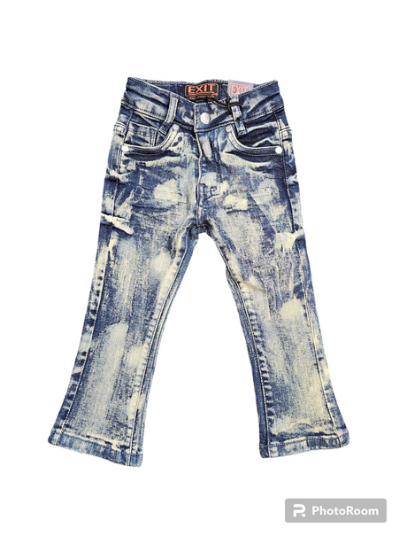 Exit Kids Jeans Navy Cream Front View
