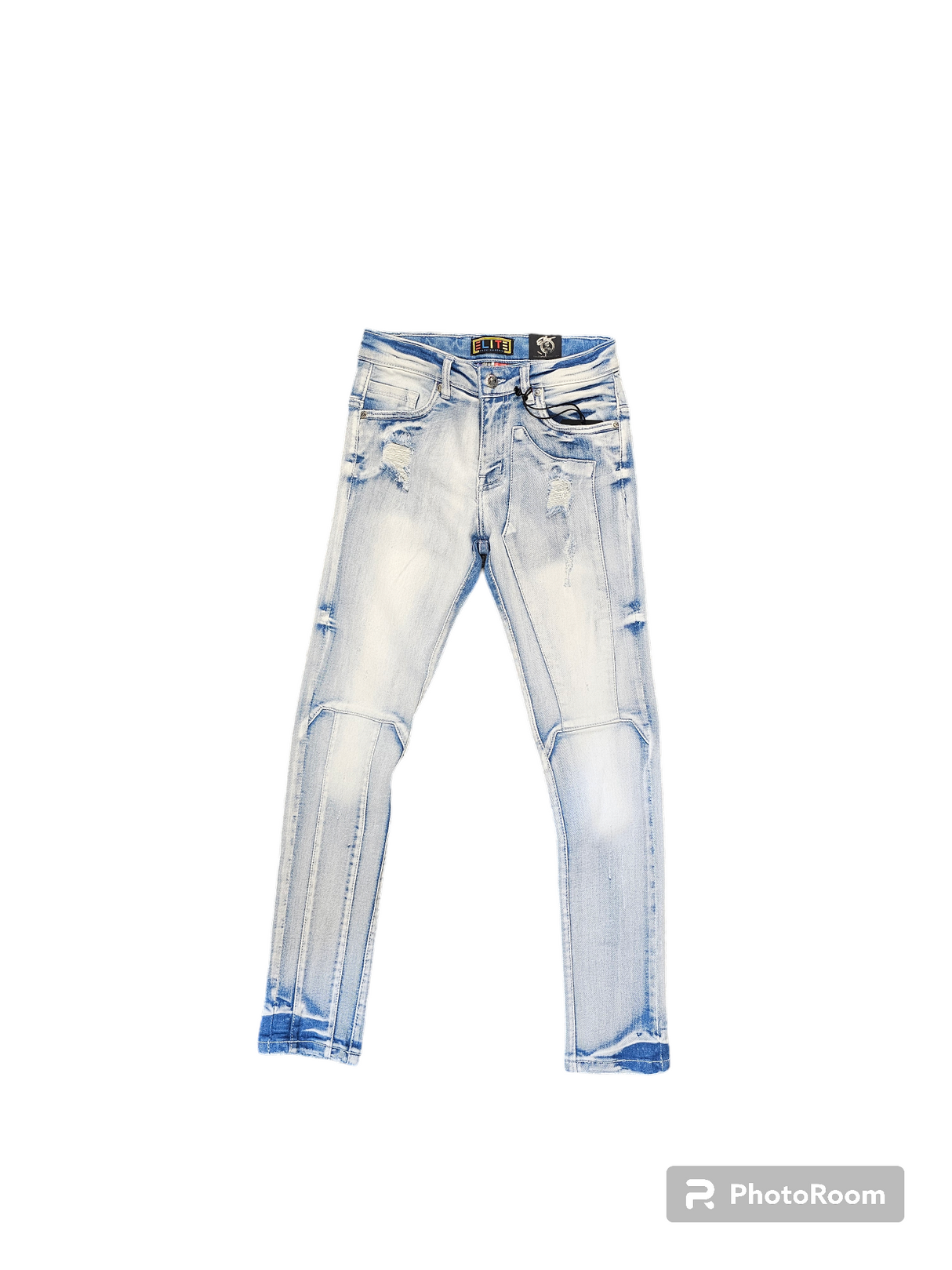 Light blue kids jeans front view